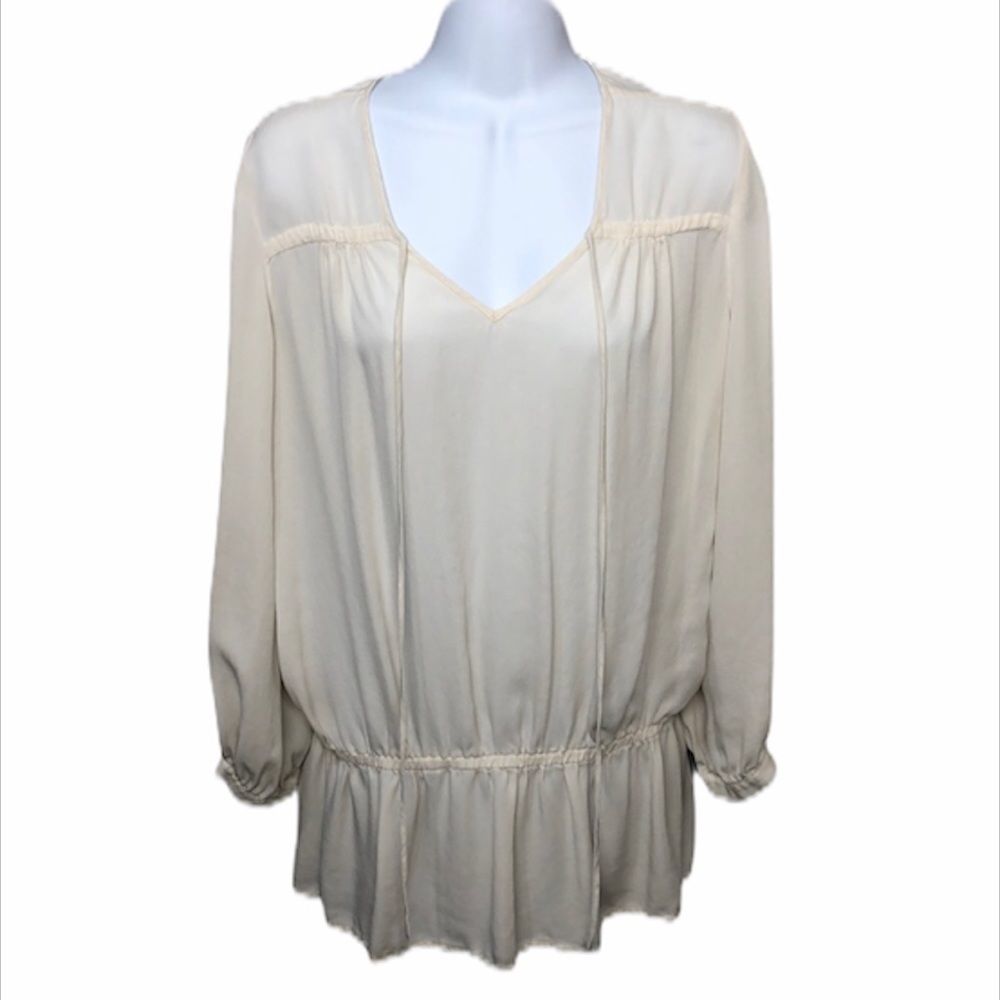 Haute Hippie Cream Silk Boho Top